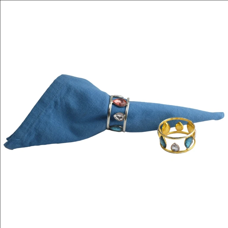 Vintage Napkin Rings Beads Brass Multiple Perfect Table Decoration Accessories Wedding Parties Cheap Napkin Holders Tableware