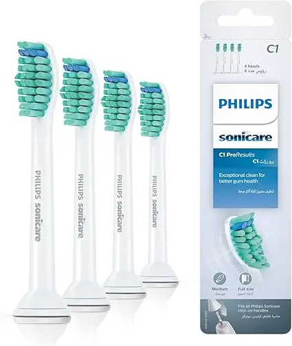 Philips Sonicare Set of 4 ProResults Standard electric sonic toothbrush heads, White (model HX6014/07)
