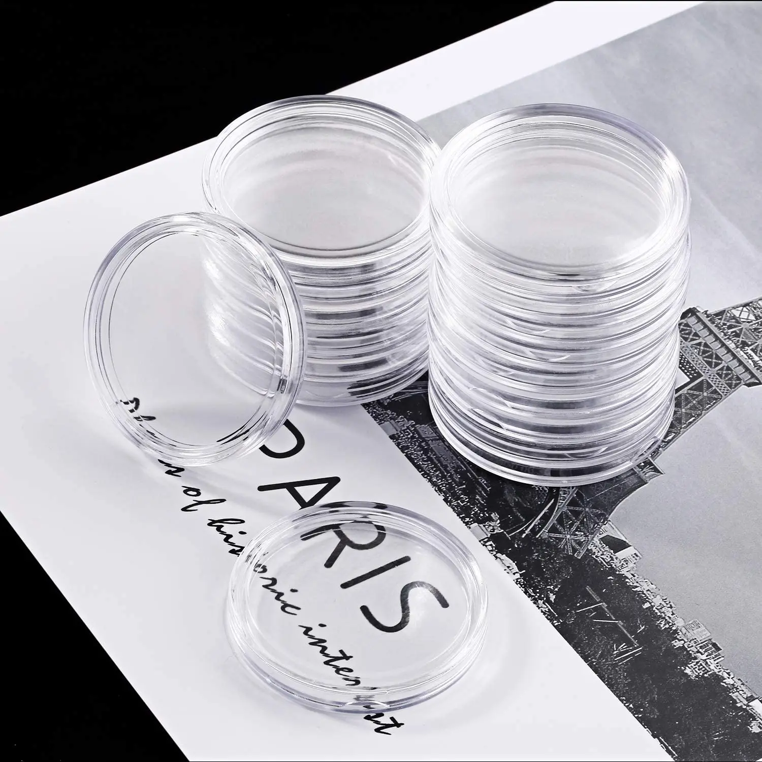 41mm Plastic Coin Capsules Pennies Nickels Dimes Capsule Coin Collection Organizer Box with EVA Foam Gaskets