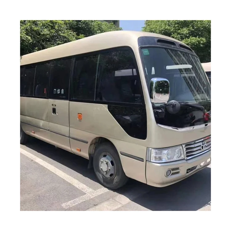 Оригинальный Подержанный мини-автобус Toyota Coaster для продажи 23 местный автобус пассажирский автомобиль Левостороннее управление каботажное судно