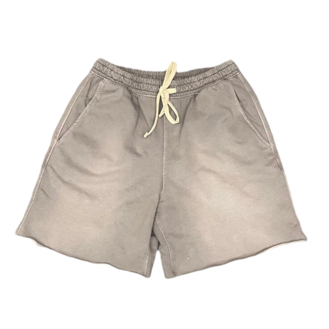 Unisex Distressed Sun Faded Sweat Shorts With Long Strings Custom 3D Print 100% Cotton Raw Edges Summer Acid Wash Shorts For Men