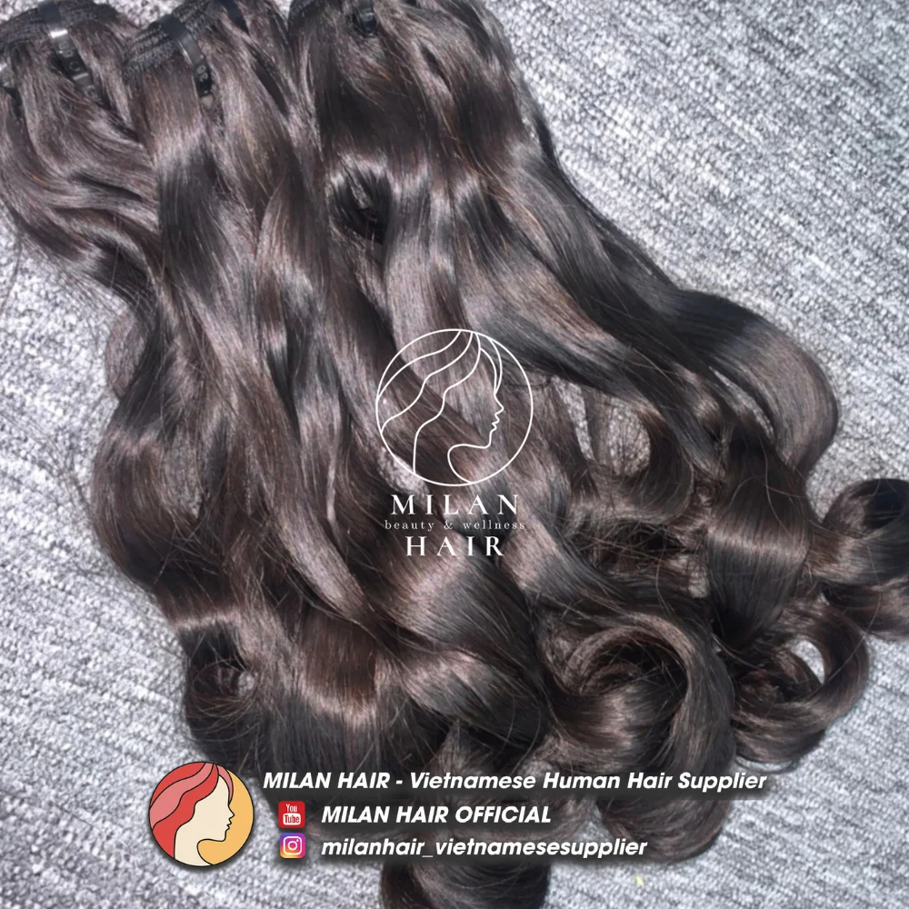 Cheap Price for Wholesale Buyers Raw Vietnamese Human hair Extension Bouncy Curls Virgin Bulk Hair Wigs