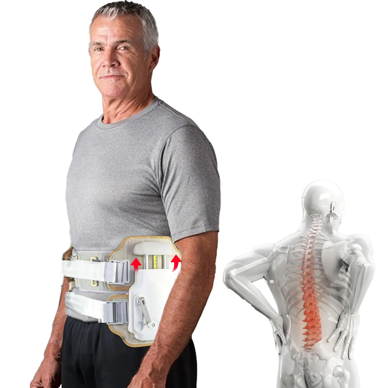 TJ-BM015 Spinal Stretcher Device Support Back Reliever Posture Corrector for Back Spine Pain Relief Waist Back Brace
