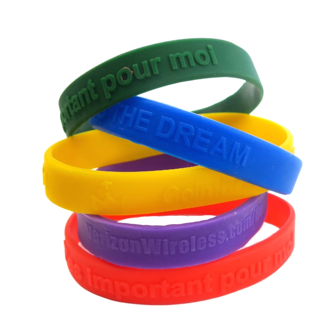 Make Your Own Embossed Wristband Promotional Silicone Bracelet