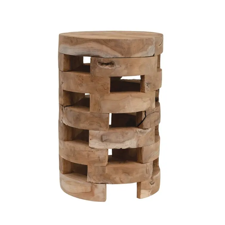 Round Wooden Round Accent Stool Is Versatile As It Is Stylish Whether Placed In Your Home Living Room Lobby Lounge Garden Deck