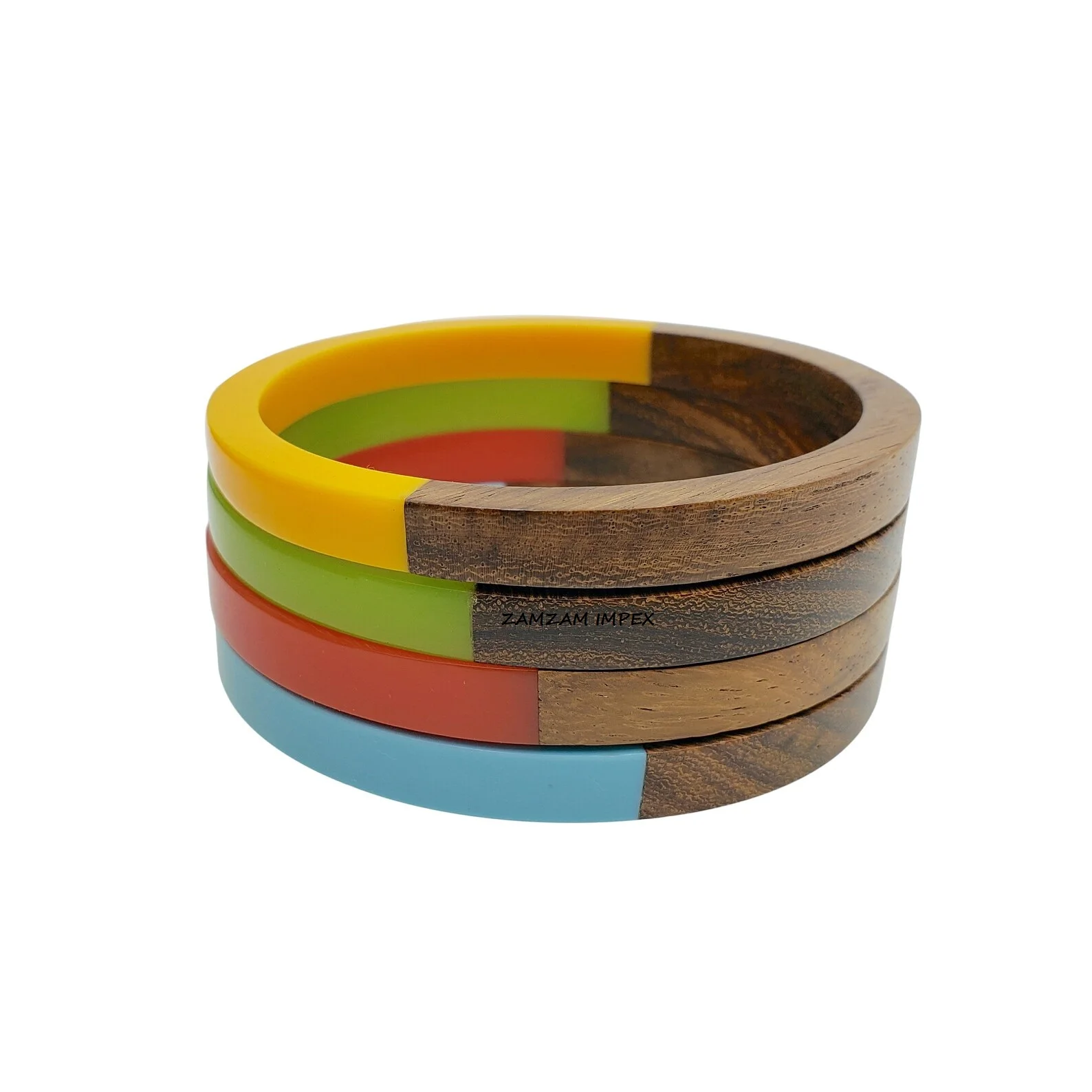 Handmade Resin and Wood Bangle