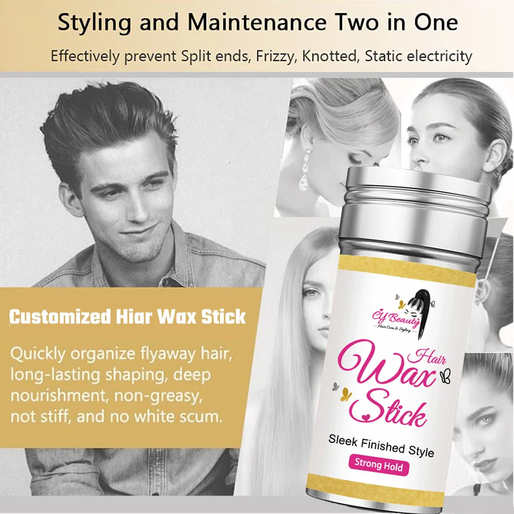 Hair wax stick keep the edge control make the hair look neat non -greasy style