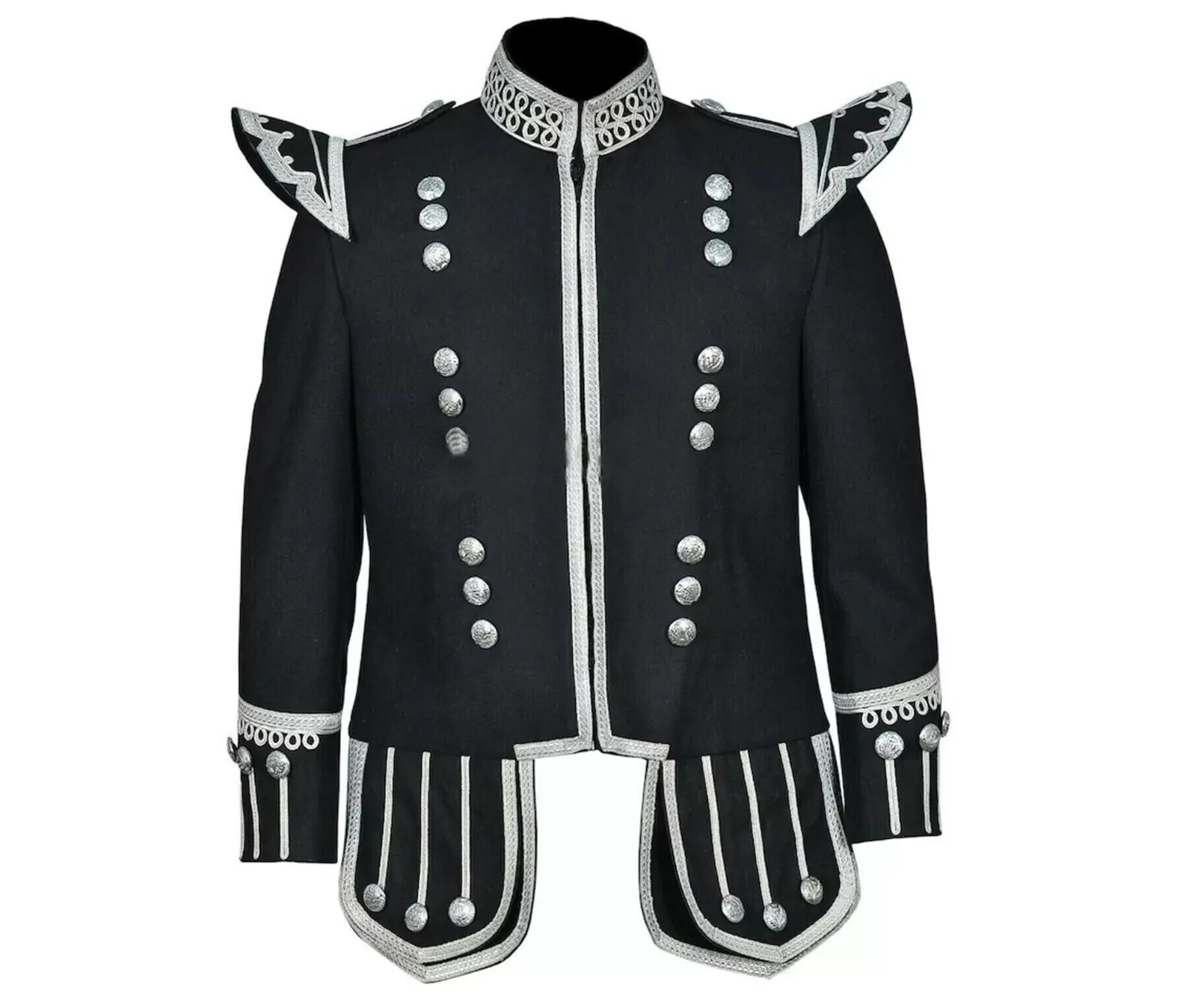 Navy Blue Doublet With Silver Accents and Authentic Renaissance Design for Historical Reenactments
