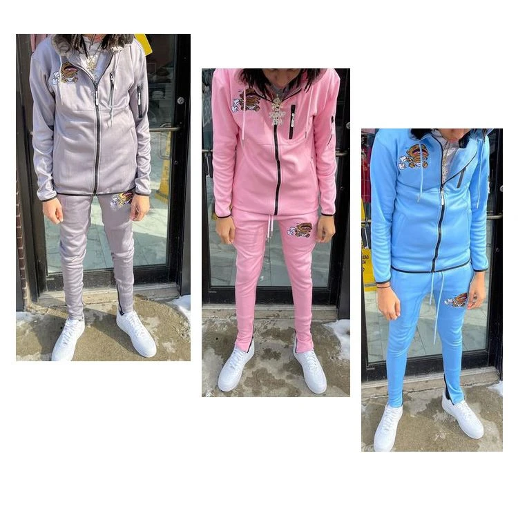 Hot Sale Customized Men Tracksuit Men Sweatsuit Custom Made Mens Jogging Set Sportswear Suit