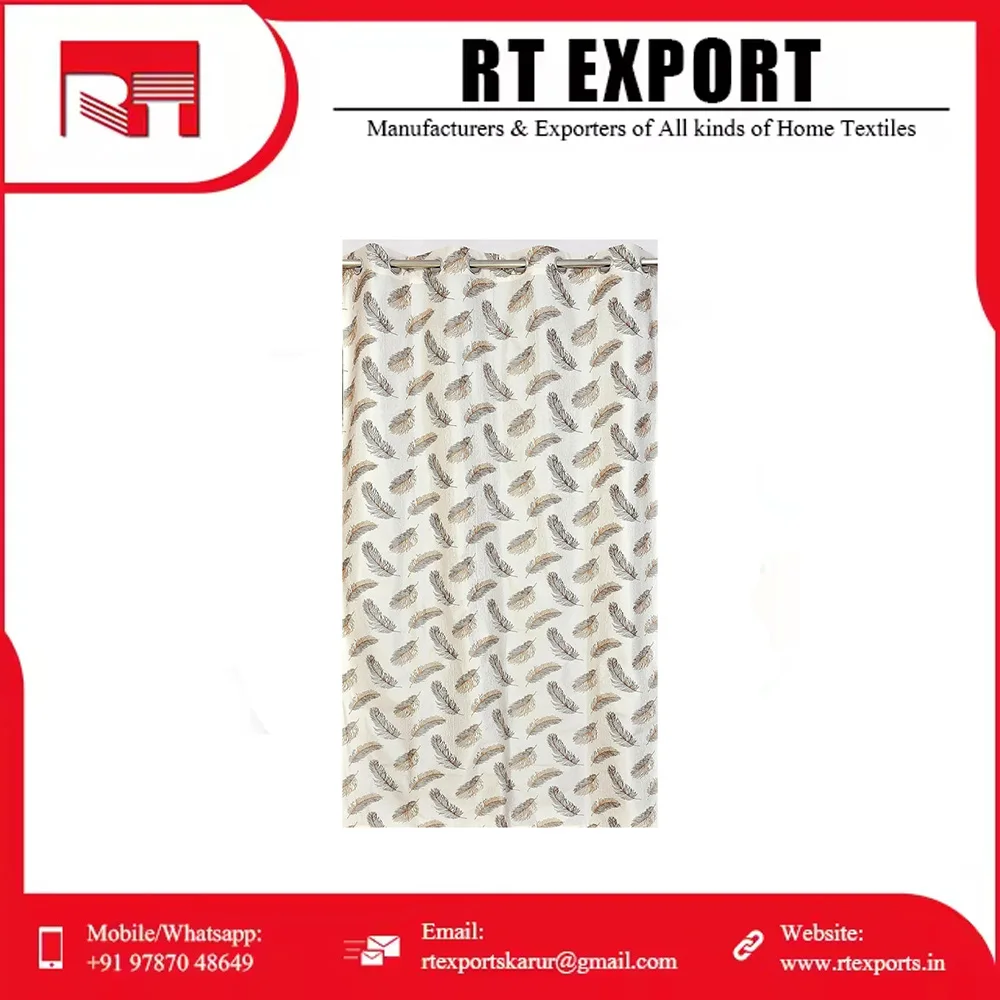 Modern Style 100% Cotton Fabric Customized Color Latest Design Door Curtain for Living Room