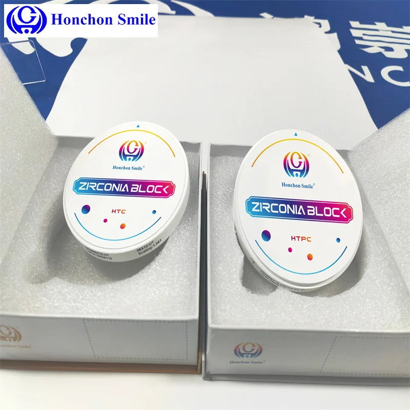 HTPC Pre shaded zirconia dental cad cam blocks dental lab item material  crown zirconia milling discs