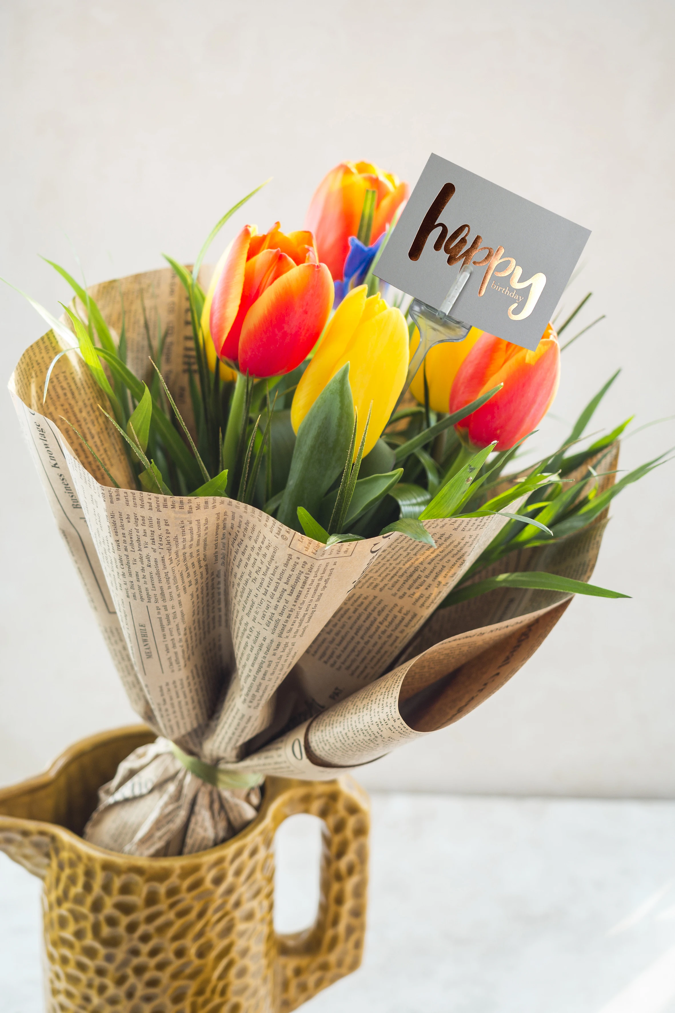 Flower Card Holder Stick For Wish Cards Bouquet Bouquet Card Insert Flower Packaging Material Florists Articles Creative