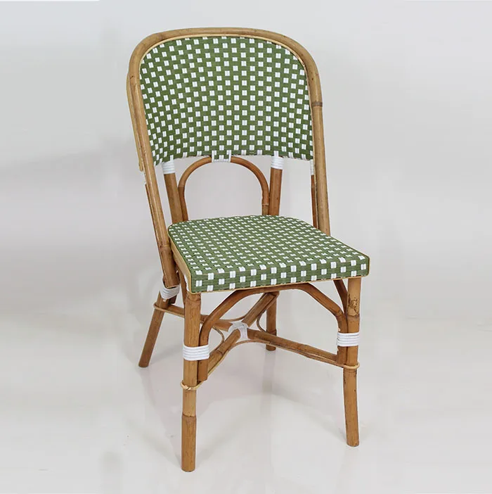 Matignon Green Rattan French Bistro Chair