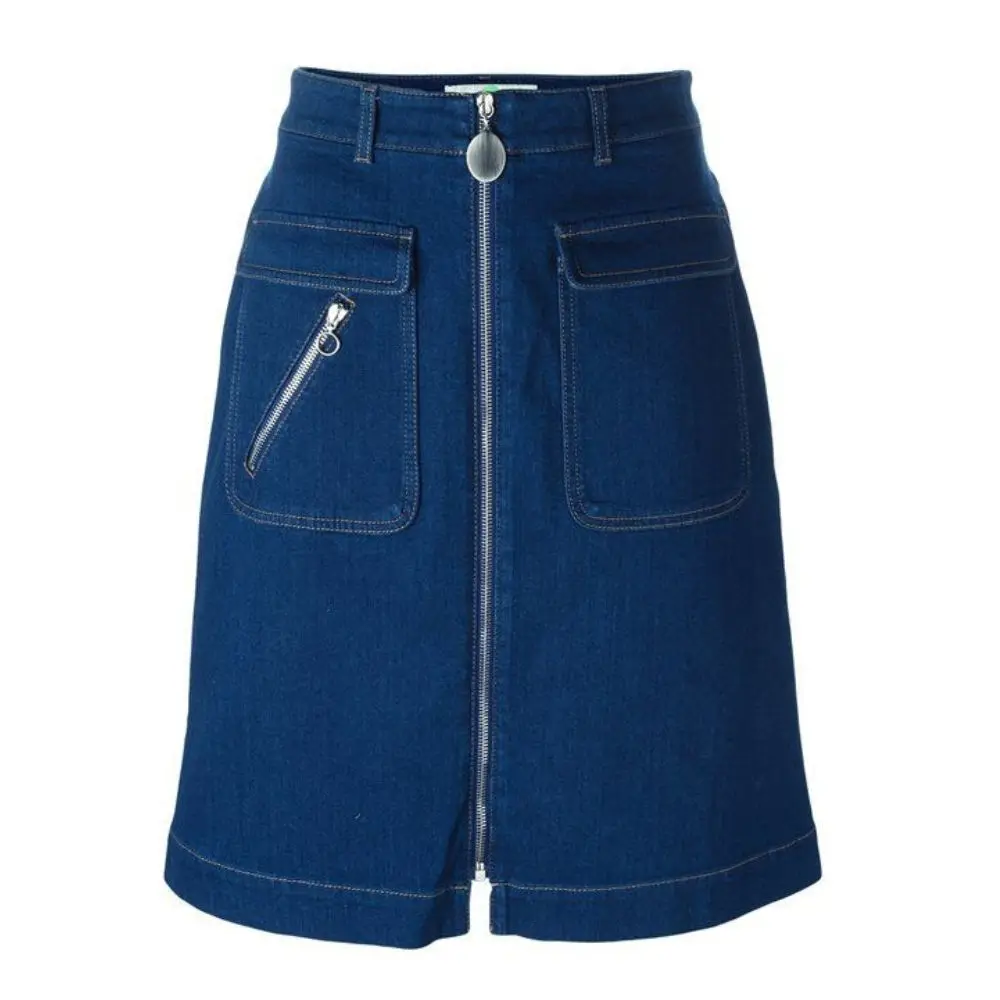 Blue Denim Womens Summer Streetwear Casual Shorts Stylish Mermaid Skirt Design for Trendy Effortless Summer Fashion wholesale