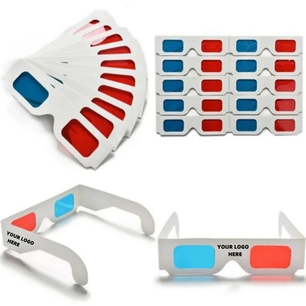 Anaglyph Paper Cardboard Glasses Lightweight Durable and Perfect for Immersive Viewing