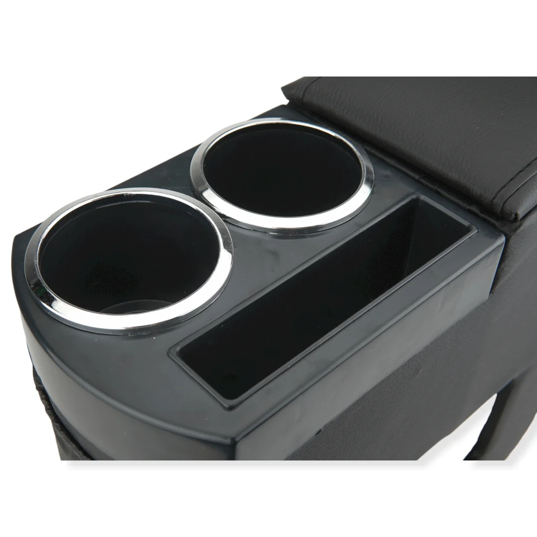 Center Console Armrest Storage Box Universal Two Holes  for Bottle
