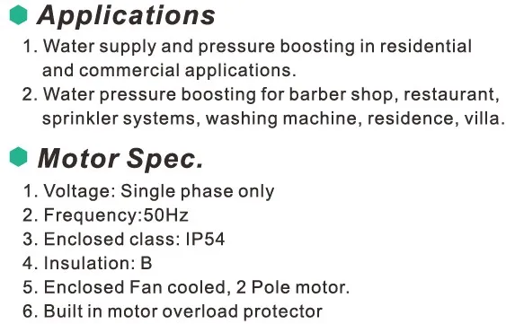 auto boost water pressure pump installed for basement and roof