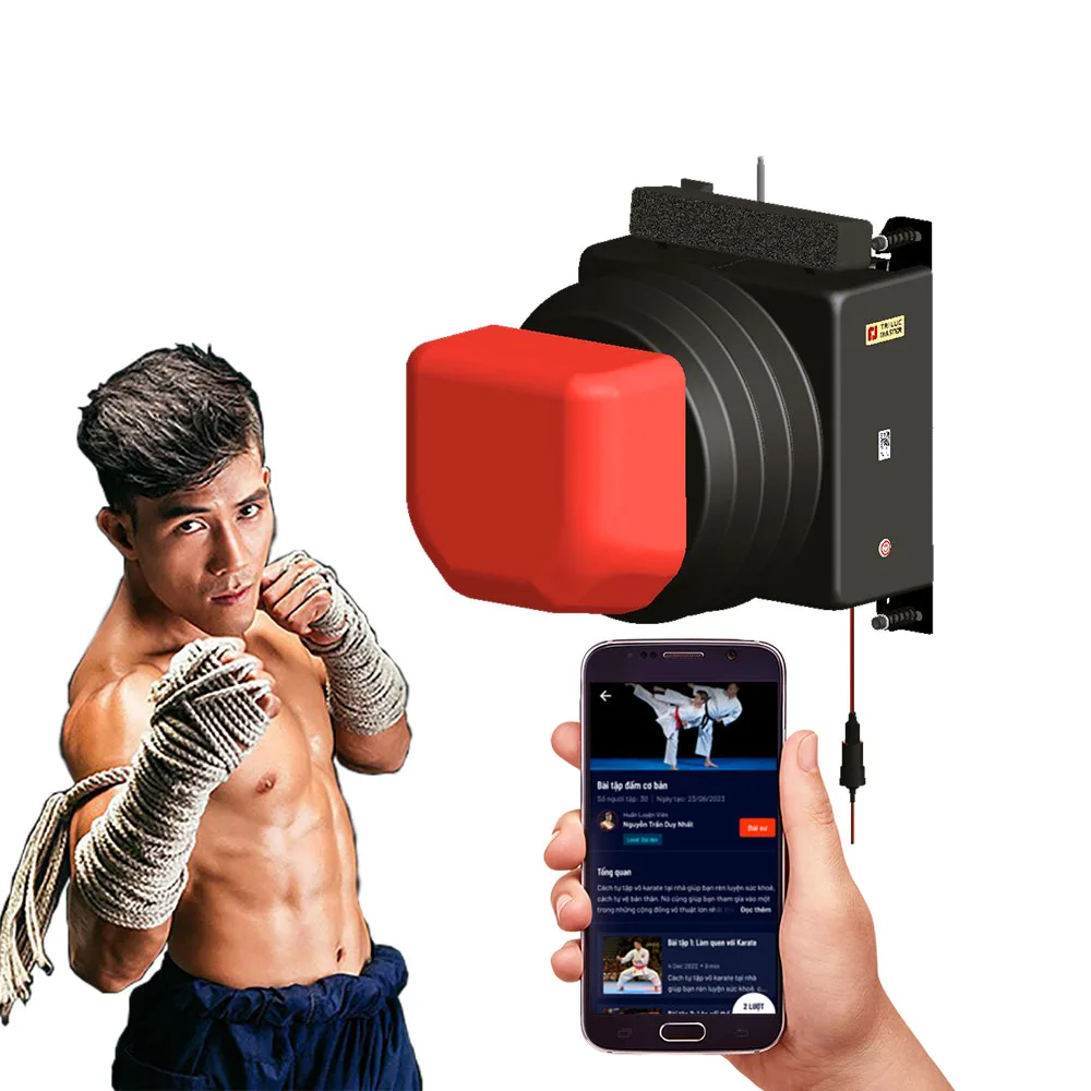 Smart Boxing Training Machine with AI Assistant, Accurate Punch Force, Music-Driven Workouts for Martial Arts, Home, Gym