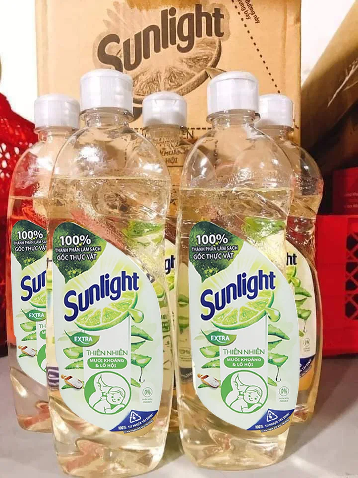 Best price Sun-light dishwashing liquid extract mineral salts & aloe vera bottle 750g Concentrated Liquid Dish Soap For Kitchen