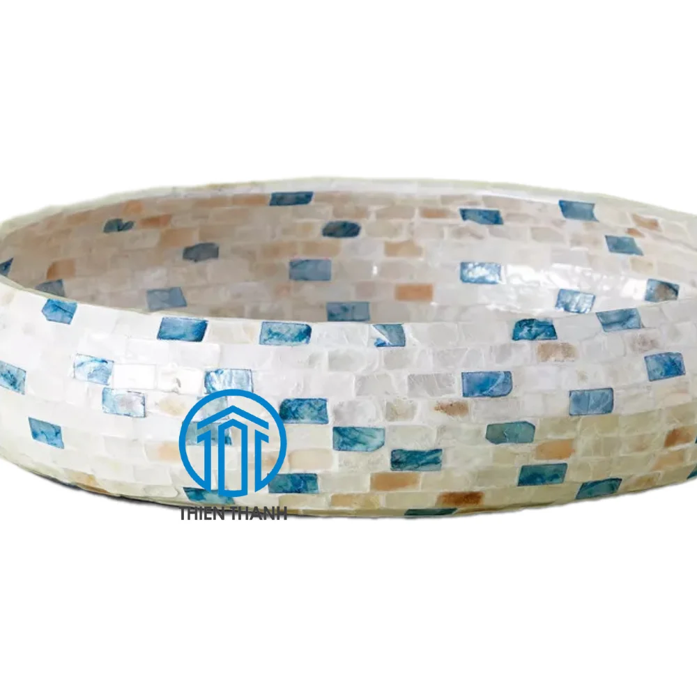 exquisite, handcrafted serving trays fashioned from natural mother of pearl, elegant design a touch of sophistication to home