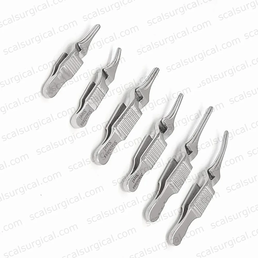 New Arrival 6 PCS Debakey Bulldog Clamps Curved Private Label Surgical Bulldog Clamp Stainless Steel
