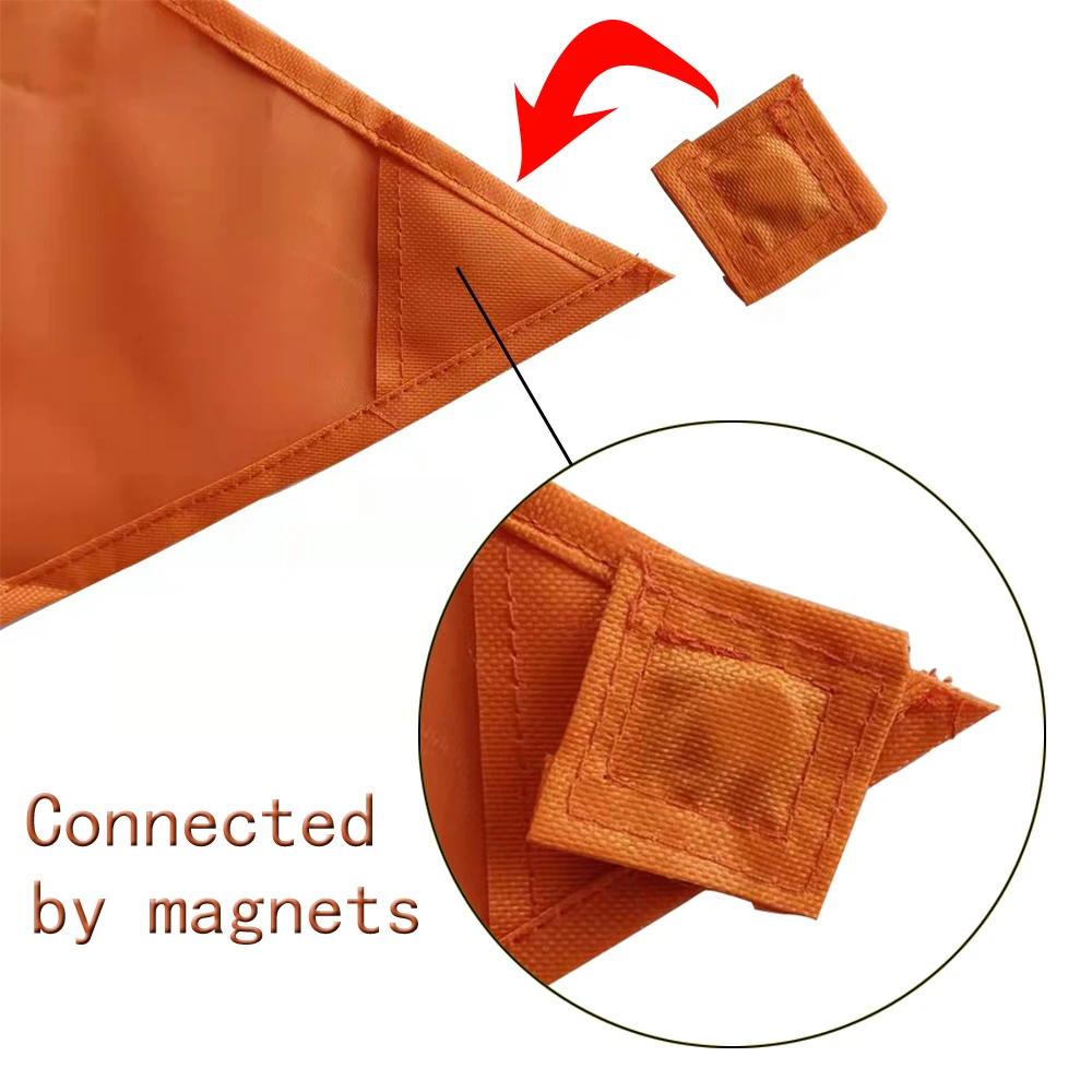 KHAMPA Blaze Orange OEM Safety Blaze Hunting Safety Magnetic with Carrying Bag Portable & Foldable Tent Markers