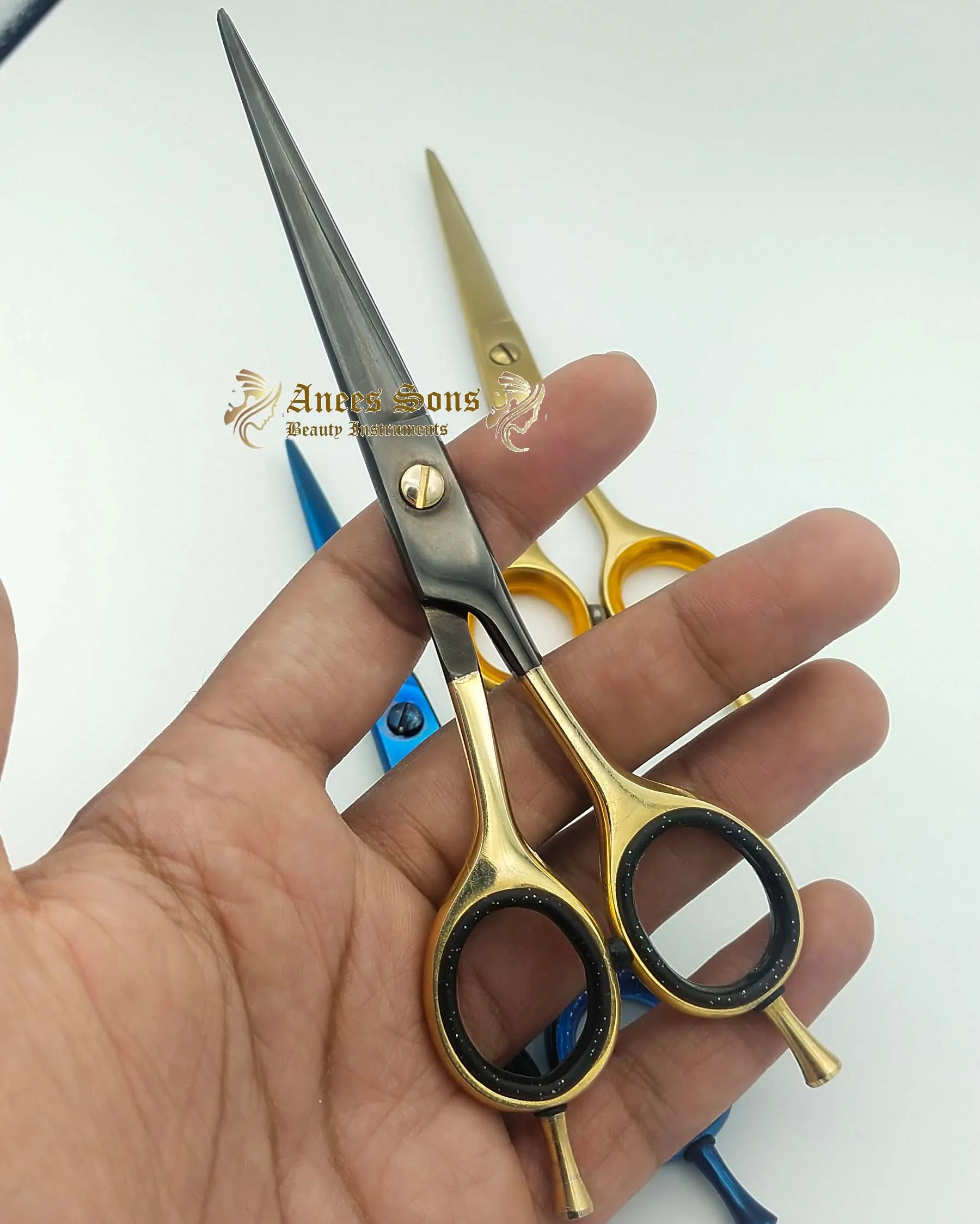 Hair Dresser Professional Scissor Right Handed Left Handed Blue Titanium Coated Gold Plated Black Coated Thinning Scissor Shears