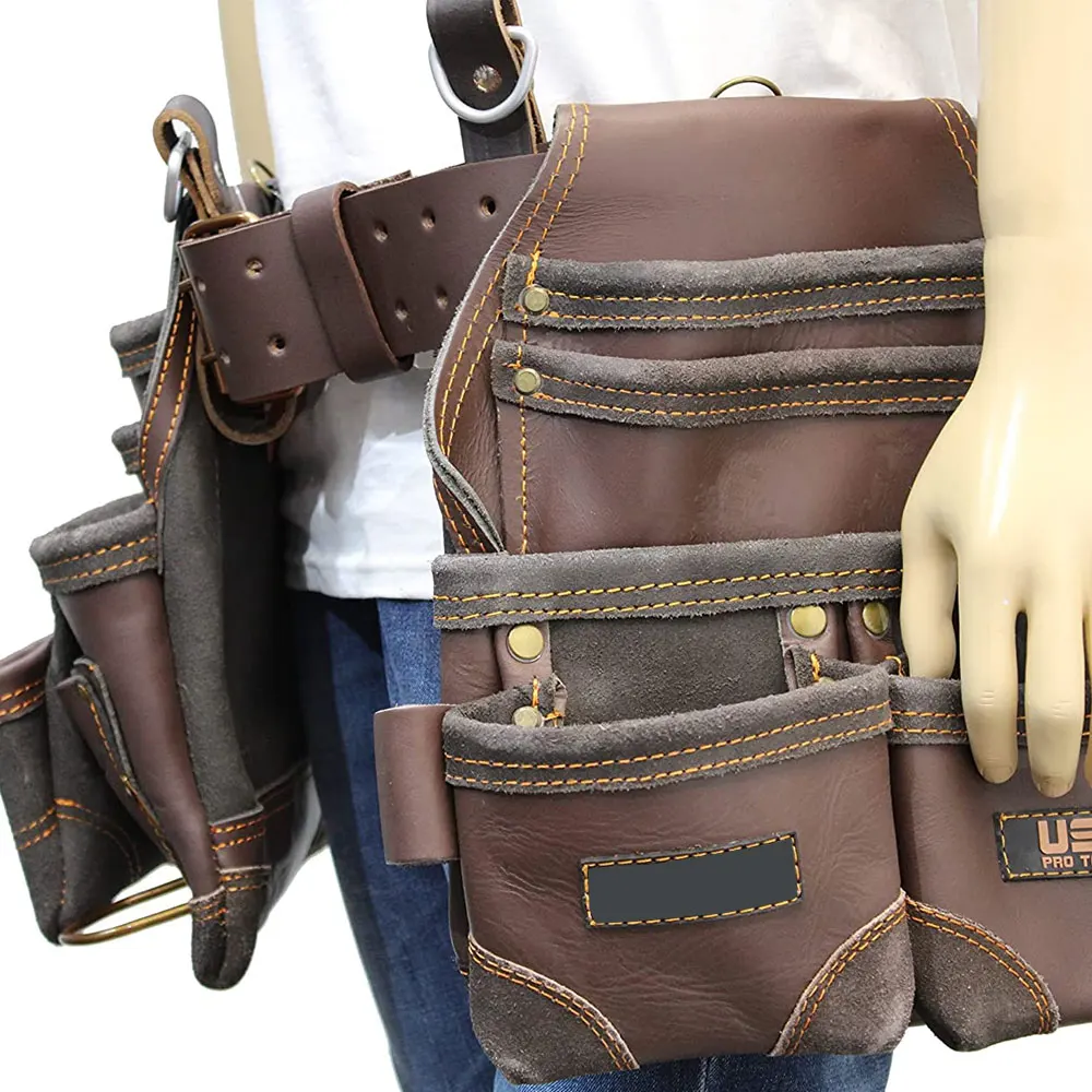 Private Label Top Quality Competitive Price Personalized Logo And Printed Leather Tool Kit Belt For Working