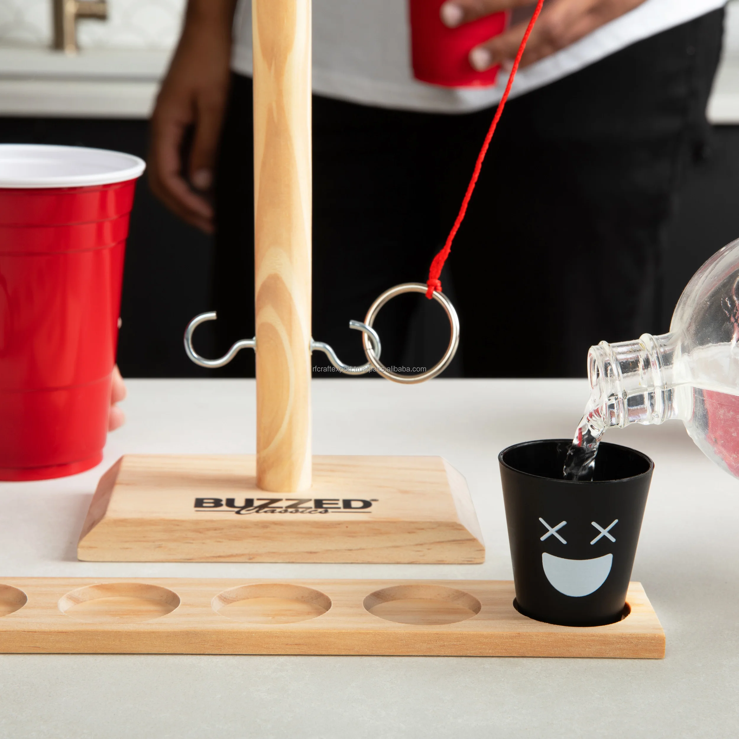 toys & hobbies Wooden Ring Game Toss Hook Board Montessori Toy Games customized Handmade Adult Party Home Table Toy