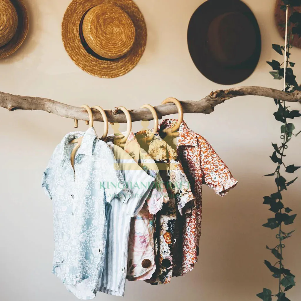 For Kids Garments Decoration Organizer Set of 3 pcs rattan clothes hanger Rattan In Shaped Of Sun/Moon/Rainbow