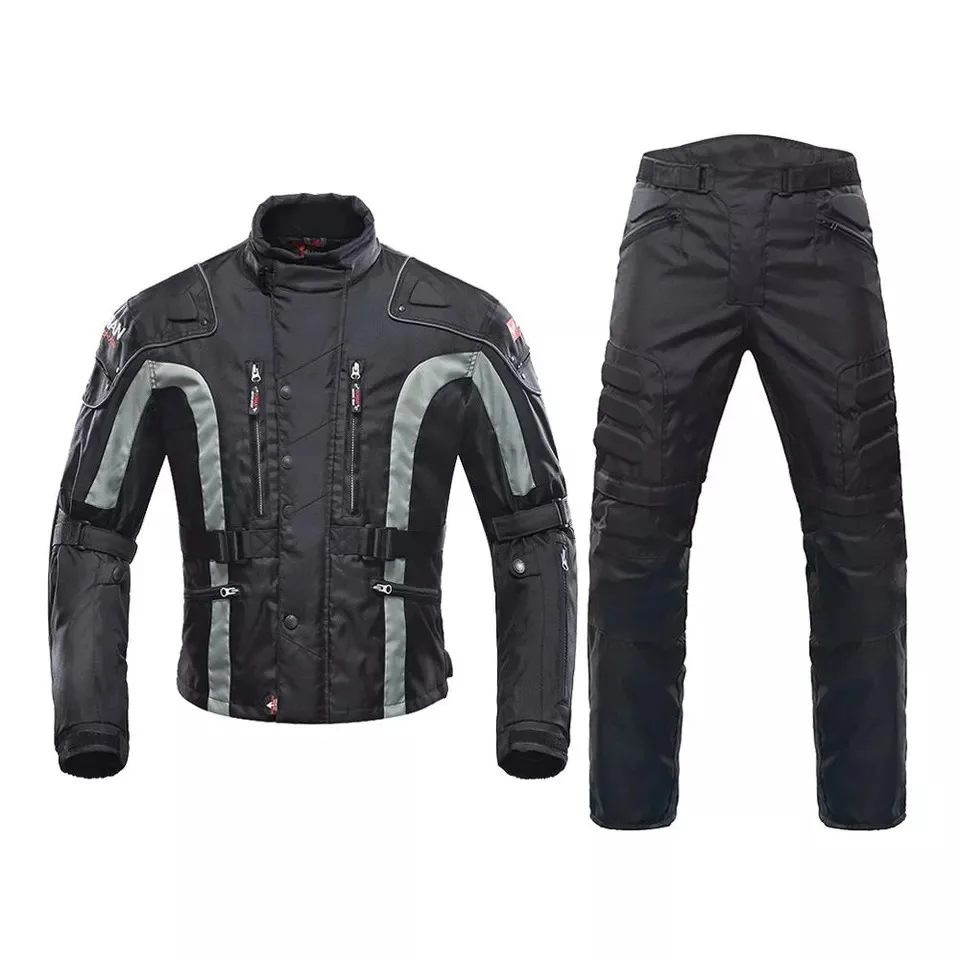 Waterproof Motorcycle Jacket Jacket +Pants Riding Racing Motorbike Clothing Moto Suit for 4 Season