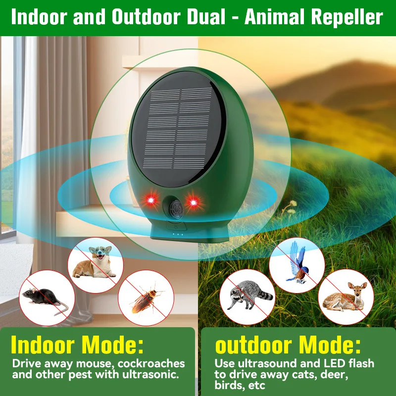SNR42 New Animal Repeller Solar Animal Repeller Burst Flash Outdoor Animal Snake and Rat Repeller