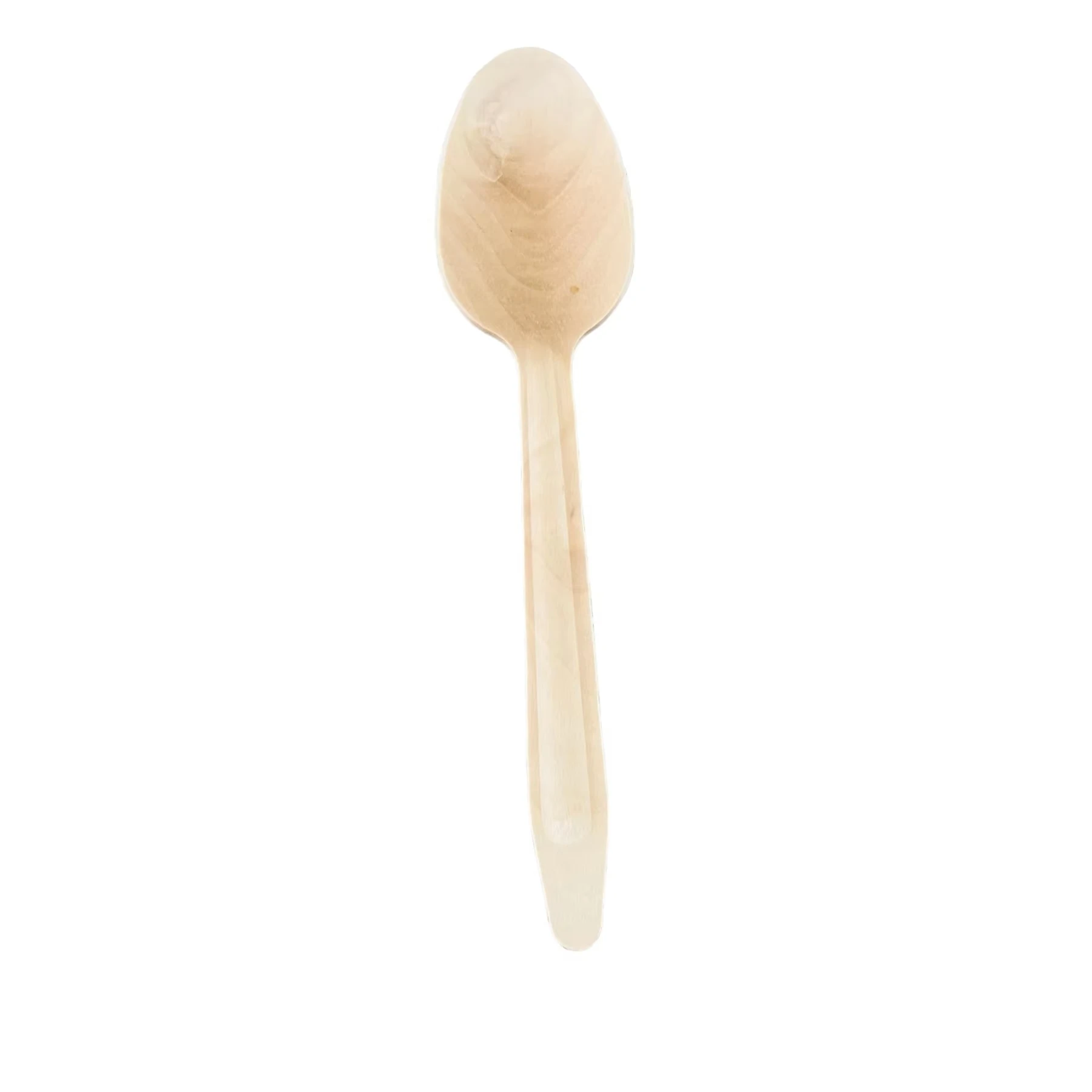 Birch Wood Natural Areca Leaf Flatware Culery 165 MM Custom Made Round biodegradable go green Spoon
