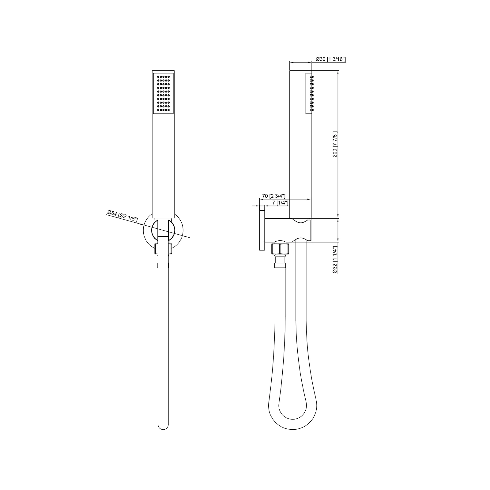 Watermark Wels bathroom matte black single handle brass bath shower mixer taps faucet