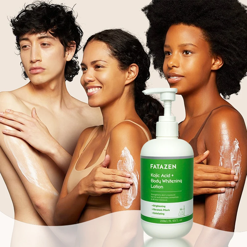 Private Label Organic Kojic Acid Whitening Lotion Body Repair Exfoliating Cream OEM Skin Care Moisturizing Body Whitening Lotion
