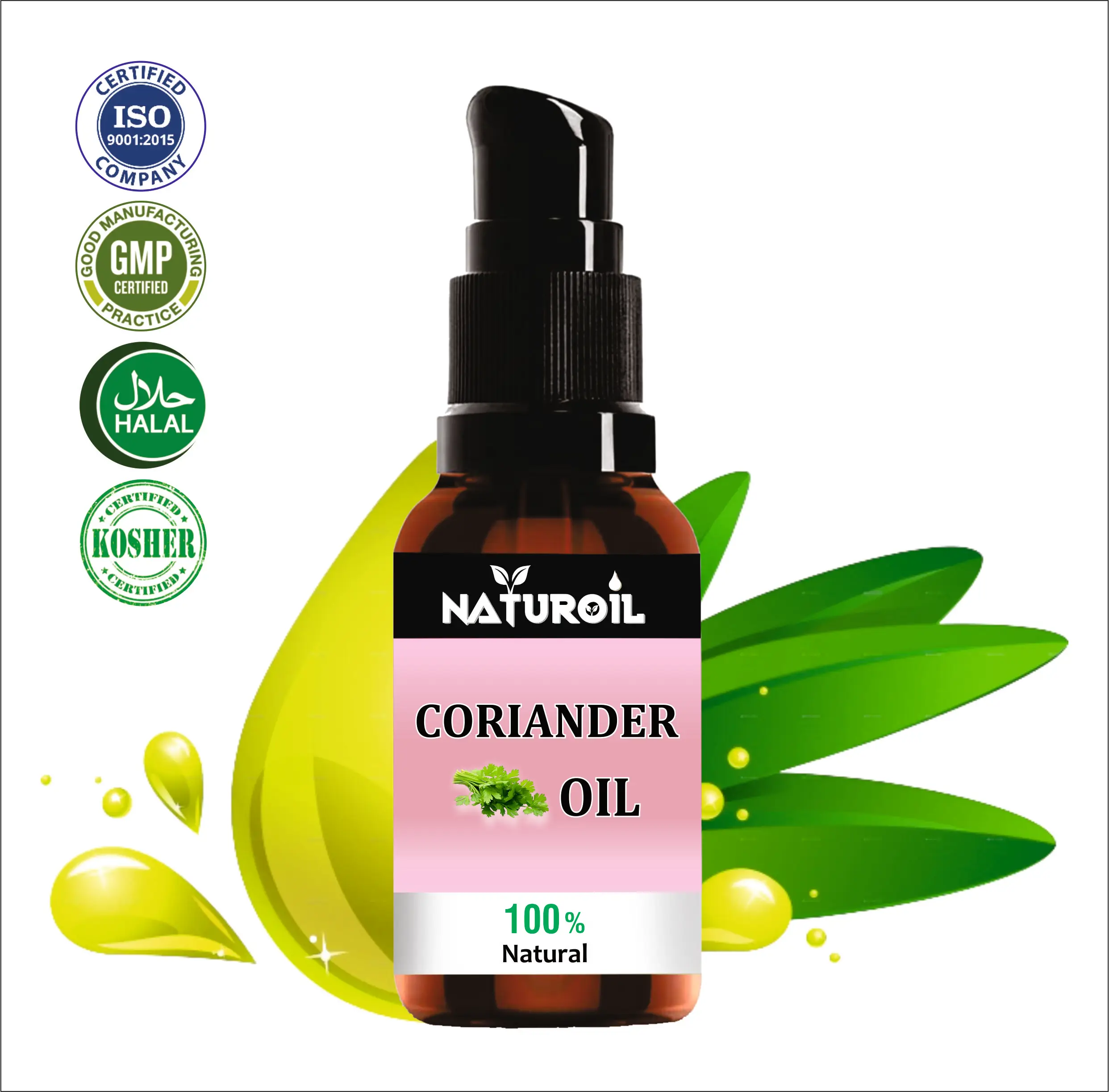 Coriander oil 100% Pure Essential oil  Pharma grade Pure Herbal Extract Essential Oil Wild-Cultivated Liquid in Bulk Drum
