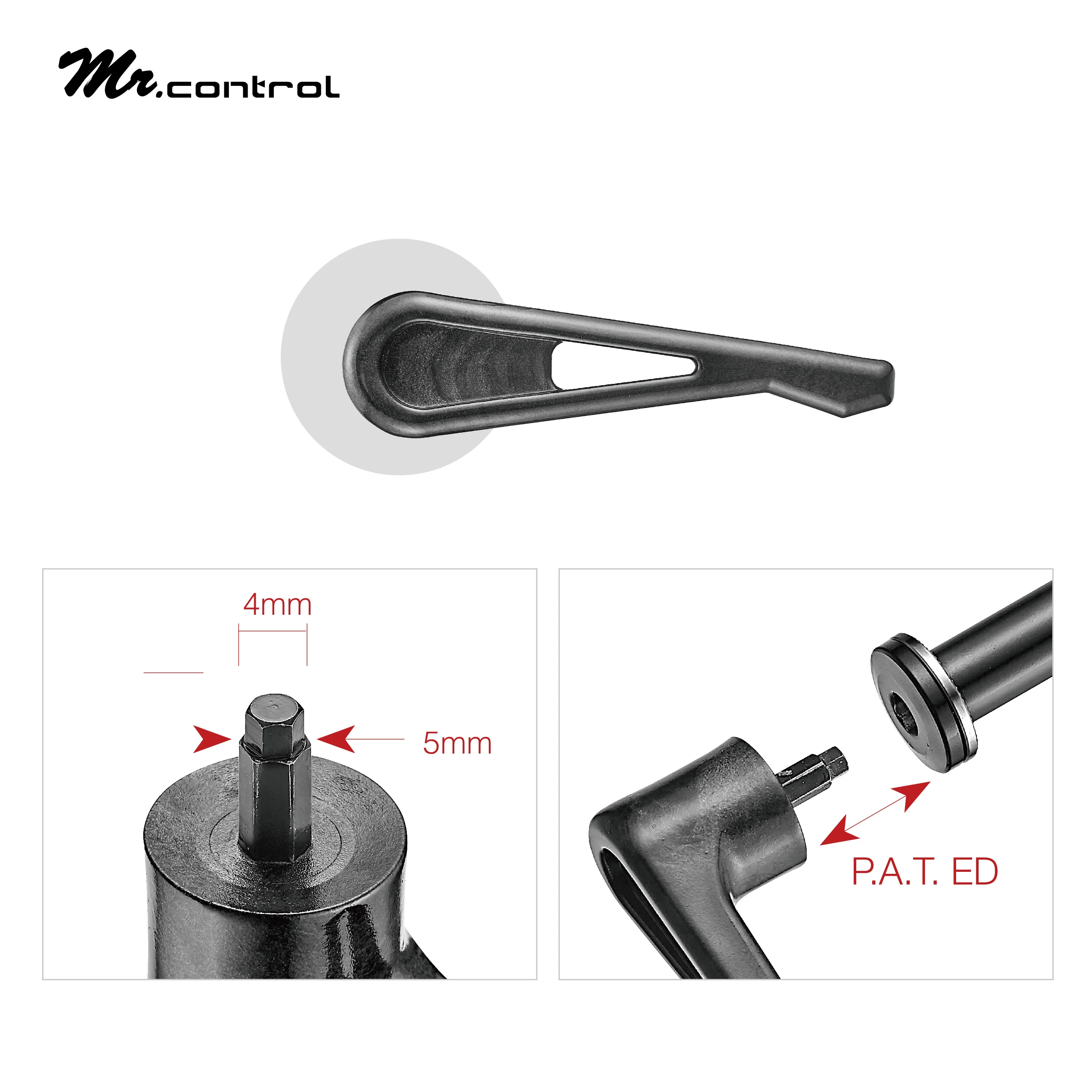 OEM Custom through Axle M12*1.0/1.5/1.75mm Step-in System Lever Bicycle Parts with 4mm Allen Key for Stem Bolt/Clamp Bolt
