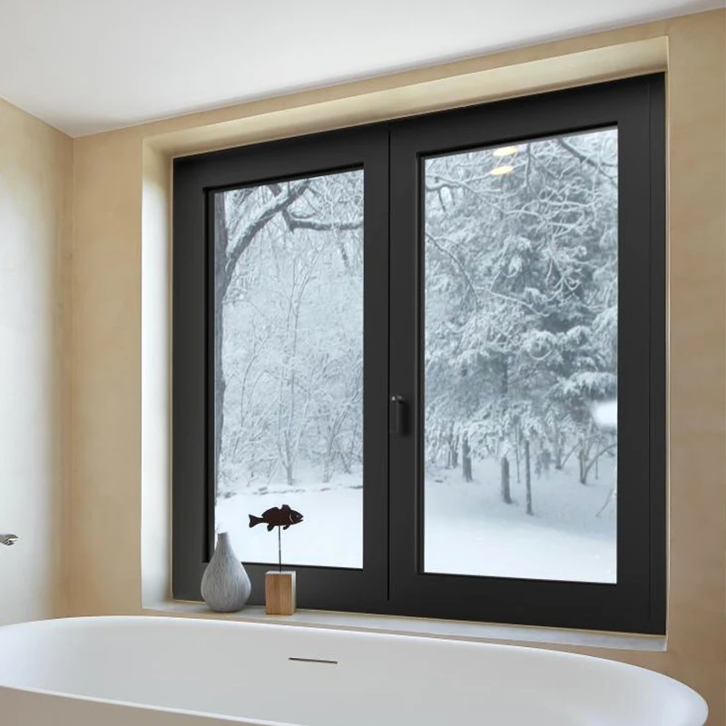 JBDhome Three Pane Heat-Insulated Aluminium Alloy Security Window Double Pane Energy Saving Glass Casement Window