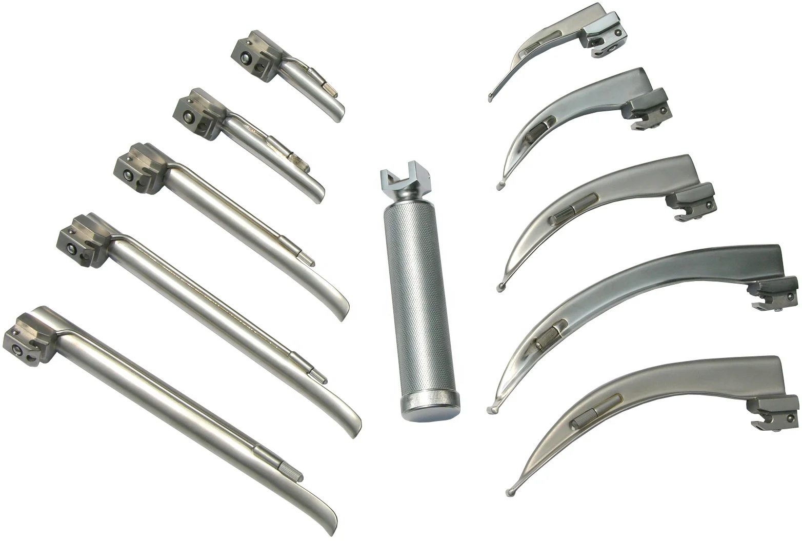 Fiber Optic Laryngoscopes Set Medical Diagnostic Laryngoscopic Intubation Blades Kit 1 2 3 4 Blade Conventional Instruments Sets
