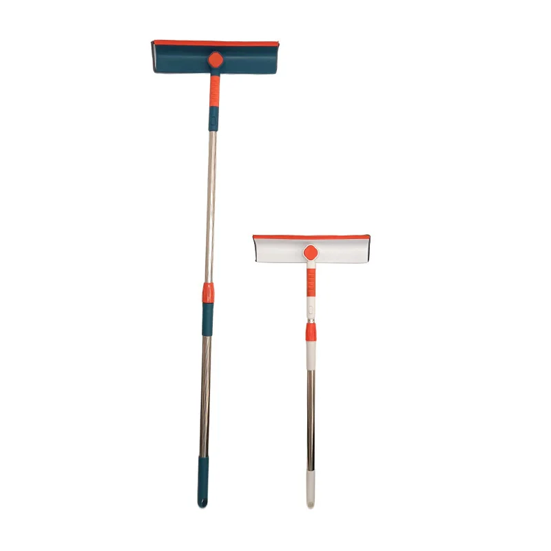 Window scraper cleaning tool  detachable double-side glass wiper with lang handle multi-purpose telescopic rod