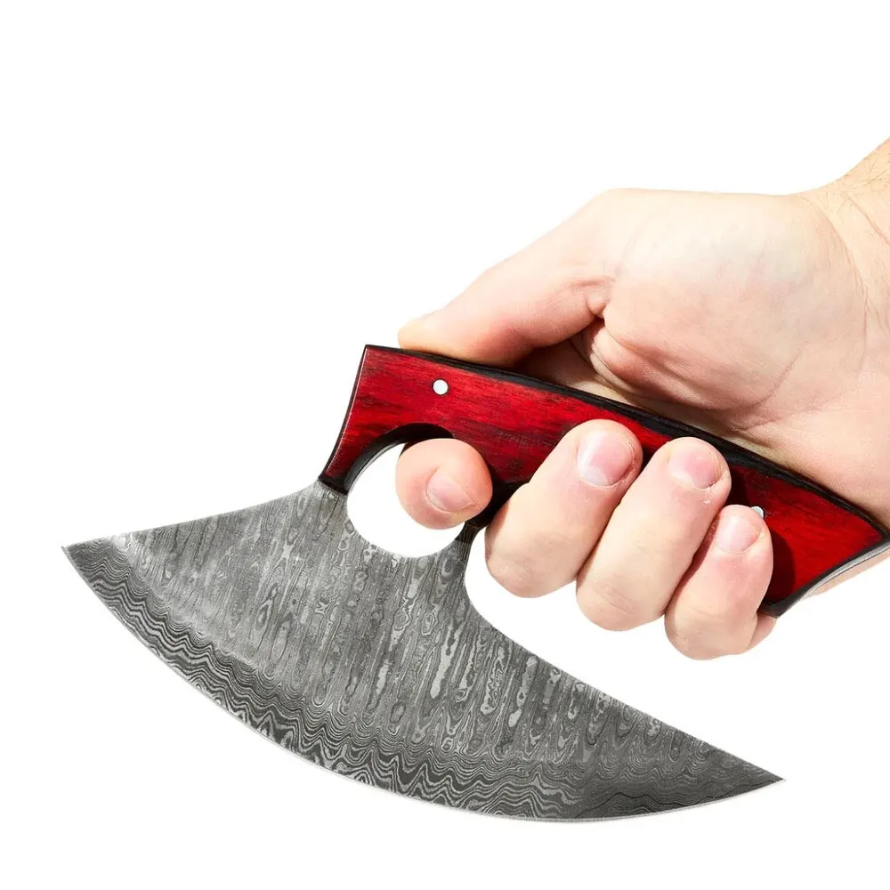 2023 new products ulu knife best for sale ulu knife / Handmade Damascus Steel Ulu Knife / high quality pizza axe