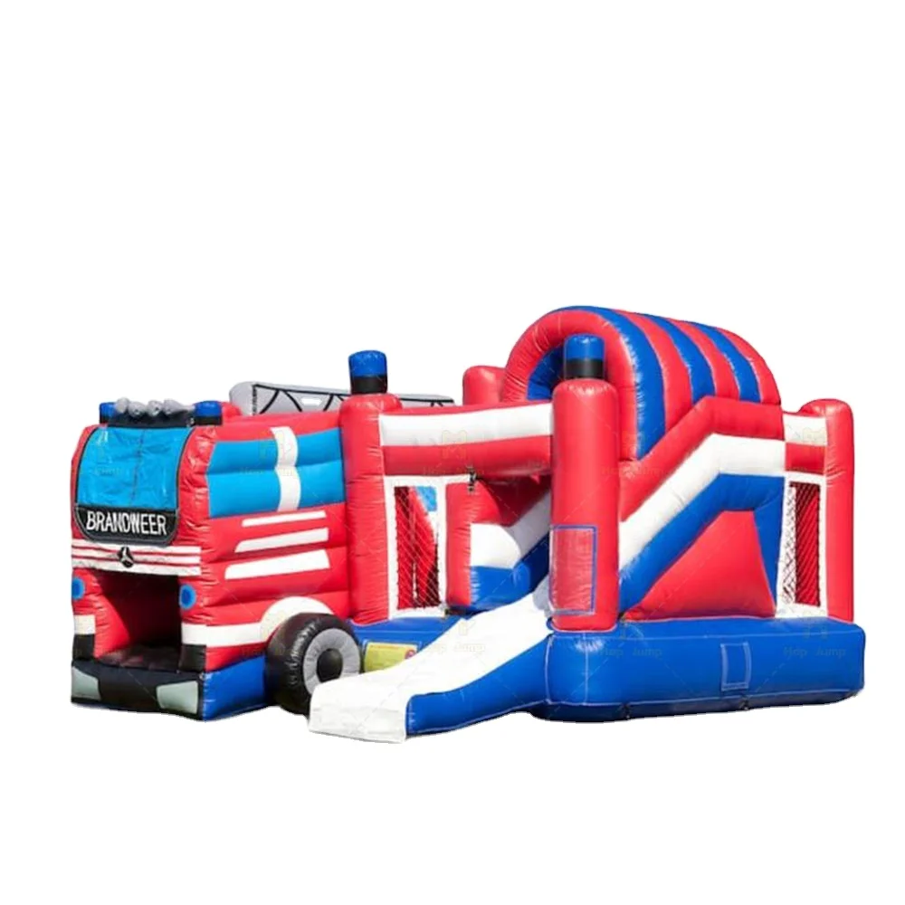 Hot Sale Slide Combo Firefighter Bounce House Jumping Bouncy House Castle For Sale