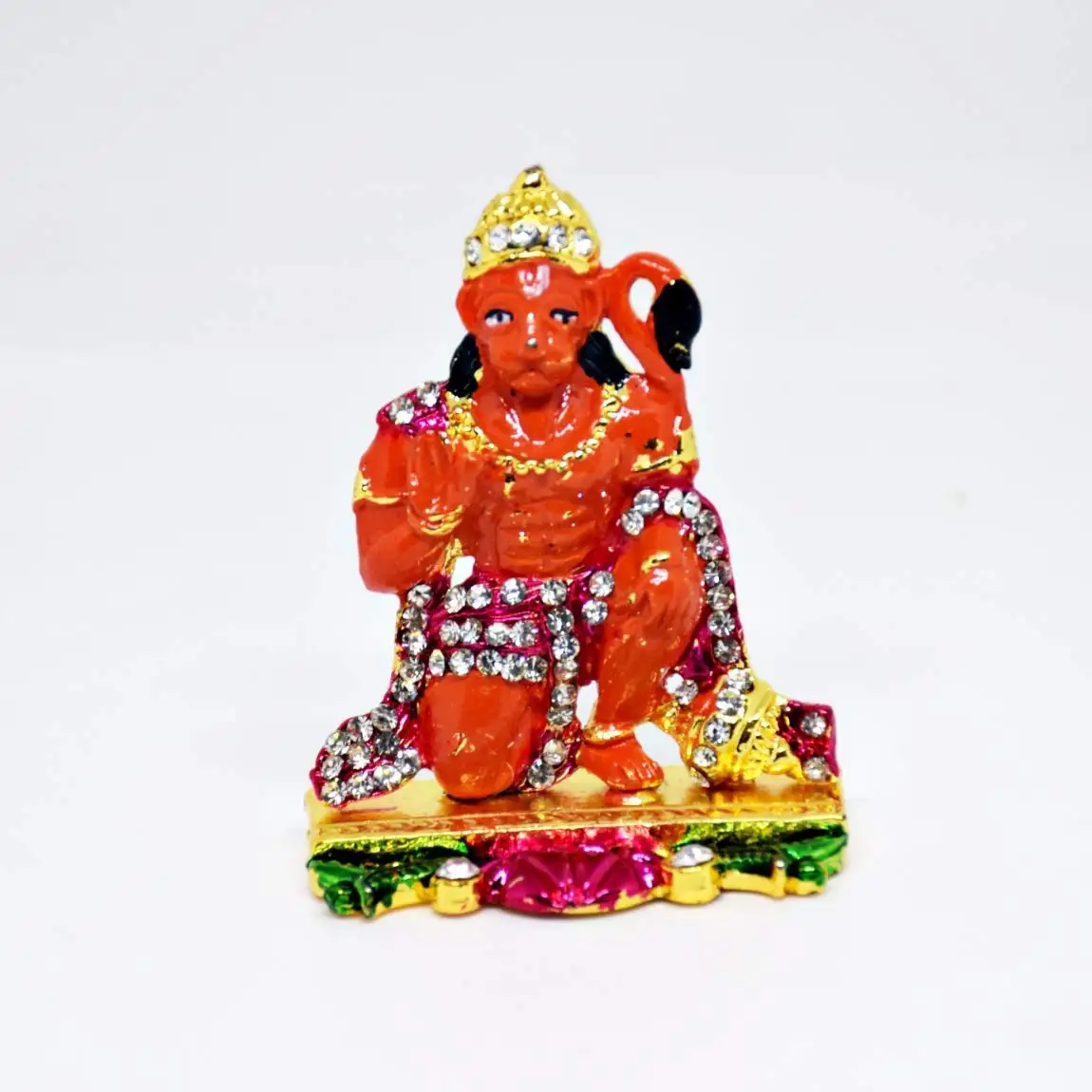 Ramdoot Hanuman религиозный индуический металлический Шипованный идол для приборной панели автомобиля