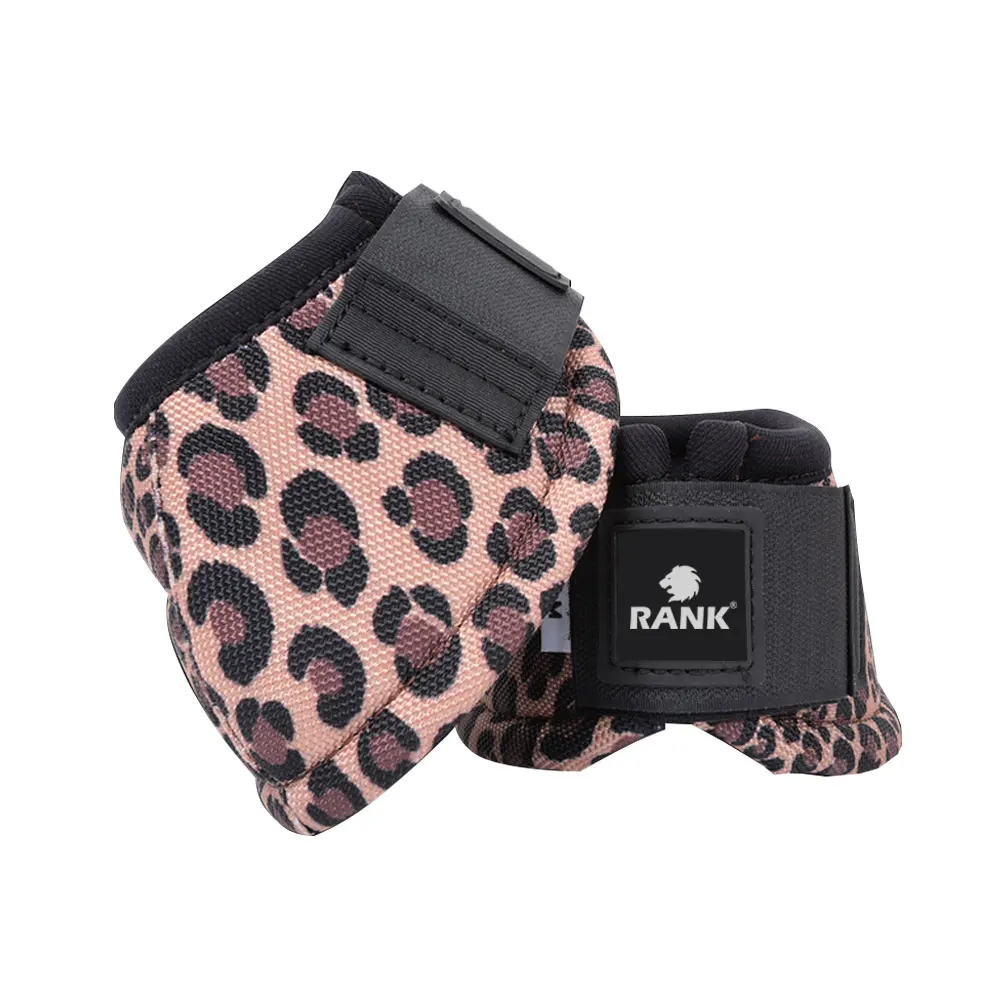 Equestrian Leg Guard Accessories Durable Shock Absorbing Jumping Horse Bell Boots With Zebra Print