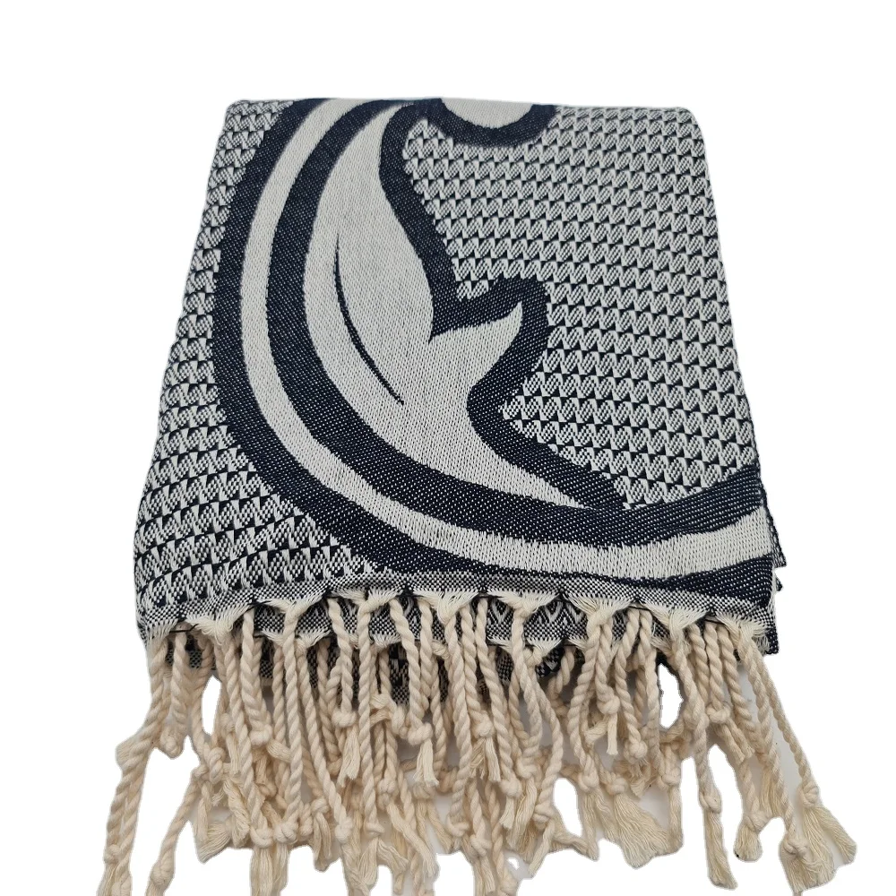 Жаккардовое полотенце черный маленький плющ 100% хлопок оптовая продажа пляжные банные полотенца peshtemal турецкое pestemal для Хаммам