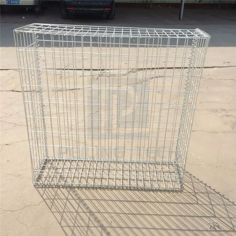 Galvanized welded gabion box wire mesh retaining wall riverbank/gabion blue landscape garden decoration1*1*1m