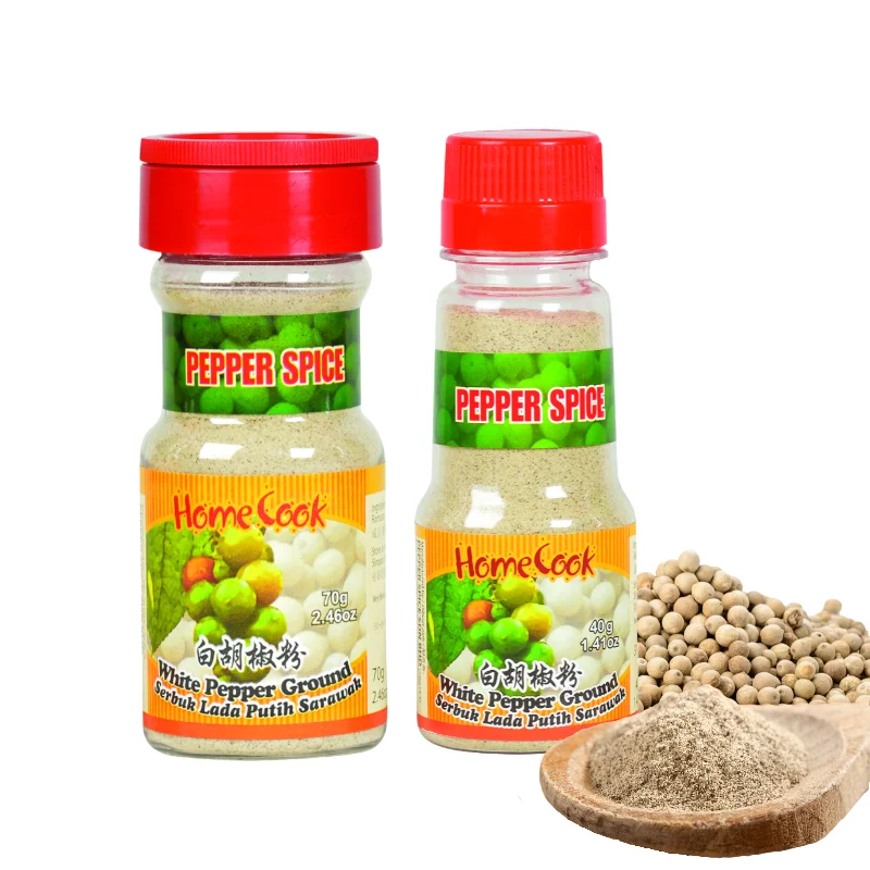 Fresh Mild Malaysia Ground White Pepper Powder 70g Ready For Export Certified Exporters Low Price White Pepper For Soup Seasonin