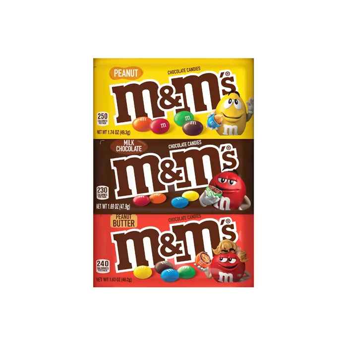 M & MS Шоколадные конфеты с арахисовым маслом Одиночный размер 1 63 унций (упаковка из 24 штук)
