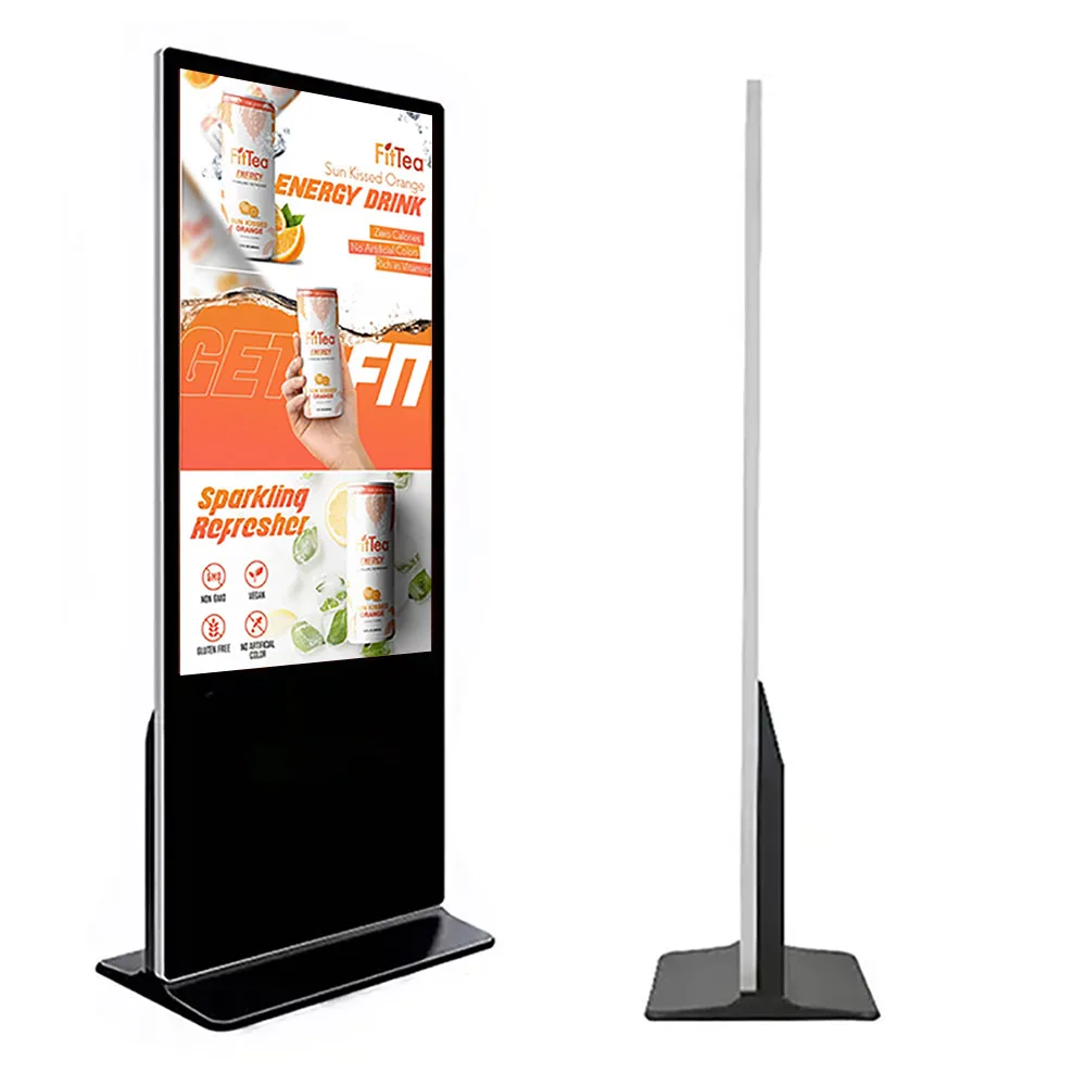 32 43 49 55 65 inch Portable Outdoor Digital Signage Kiosk Touch Screens Floor Standing Vertical Advertising Player