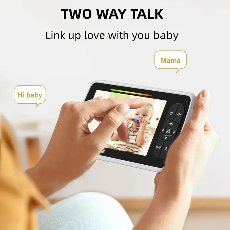 Smart Baby Monitor with Camera and Audio 5 inch Video Bluetooth  Night Vision Two-Way Talk